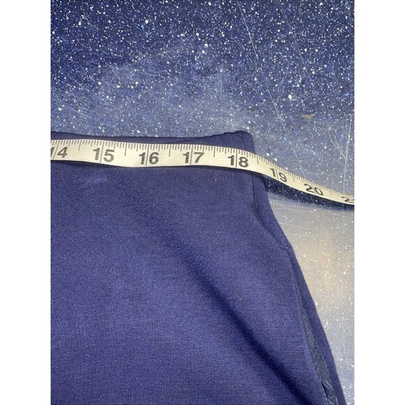 Lane Bryant Wide Leg Trousers Navy Blue Stretch Elastic Waist Pockets Sz 16 - Picture 7 of 10